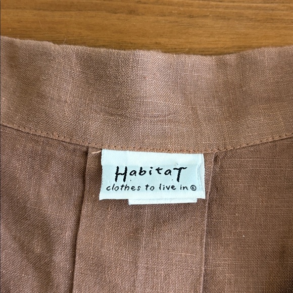 Habitat Linen Jacket Tunic Button Down Top Lagenlook Size Large - Picture 7 of 11